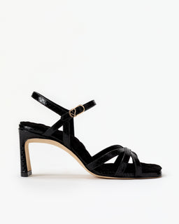 Black, Snake Embossed Nappa