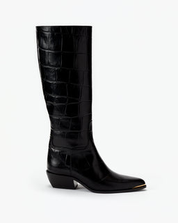 Black, Embossed Gator
