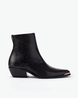 Black, Snake Embossed Nappa