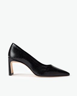 Black, Snake Embossed Nappa
