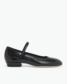 Black, Snake Embossed Nappa