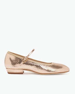Rose Gold, Snake Embossed Nappa